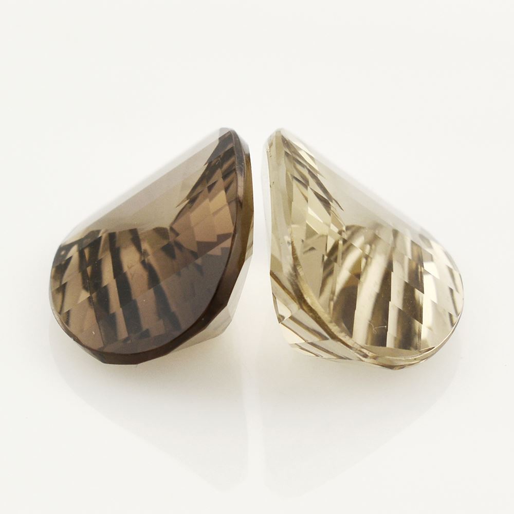 SMOKY QUARTZ STEP CUT OVAL 20X15MM 13.42 Cts.