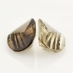 SMOKY QUARTZ STEP CUT OVAL 20X15MM 13.42 Cts.