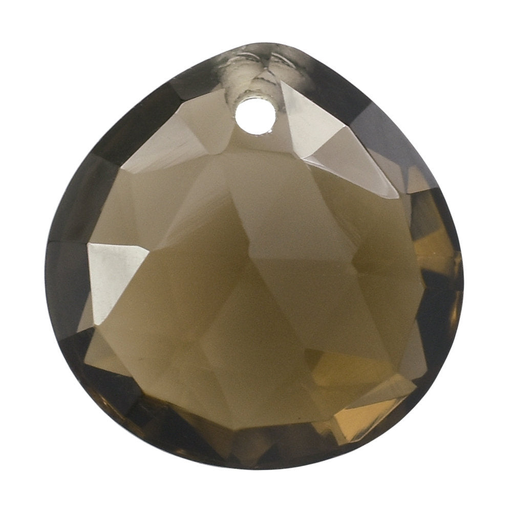 SMOKY QUARTZ ROSE CUT BRIOLETTE HEART (FULL DRILL) 12MM 5.50 Cts.