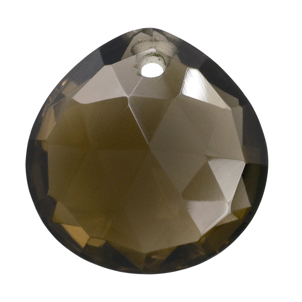 SMOKY QUARTZ ROSE CUT BRIOLETTE HEART (FULL DRILL) 12MM 5.50 Cts.