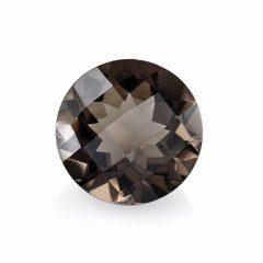 SMOKY QUARTZ CHECKER CUT ROUND 11MM 4.48 Cts.