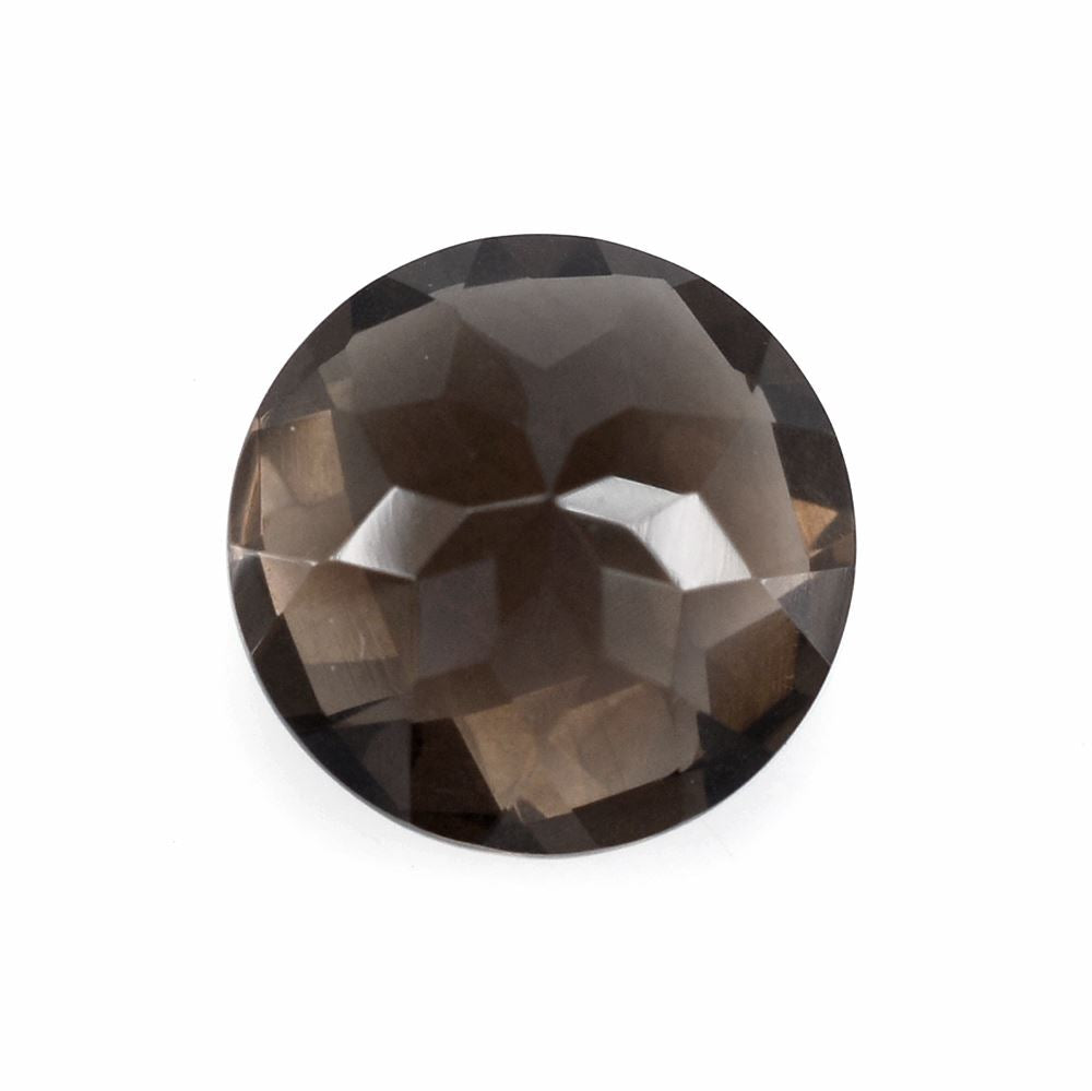 SMOKY QUARTZ CHECKER CUT ROUND 11MM 4.48 Cts.