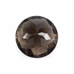SMOKY QUARTZ CHECKER CUT ROUND 11MM 4.48 Cts.