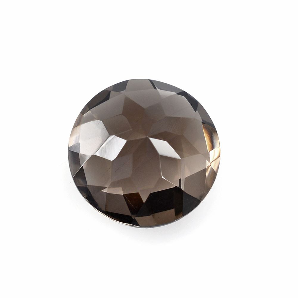 SMOKY QUARTZ CHECKER CUT ROUND 11MM 4.29 Cts.