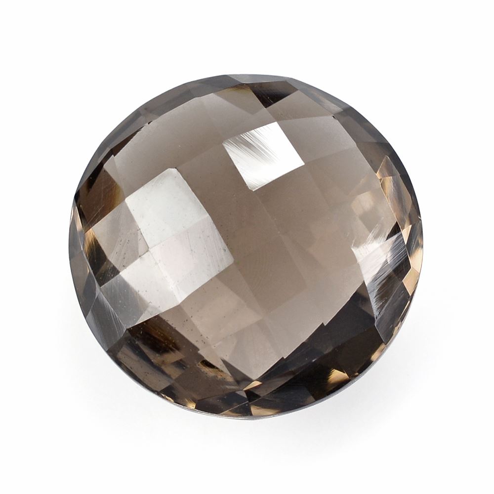 SMOKY QUARTZ BRIOLETTE ROUND 18MM 18.00 Cts.