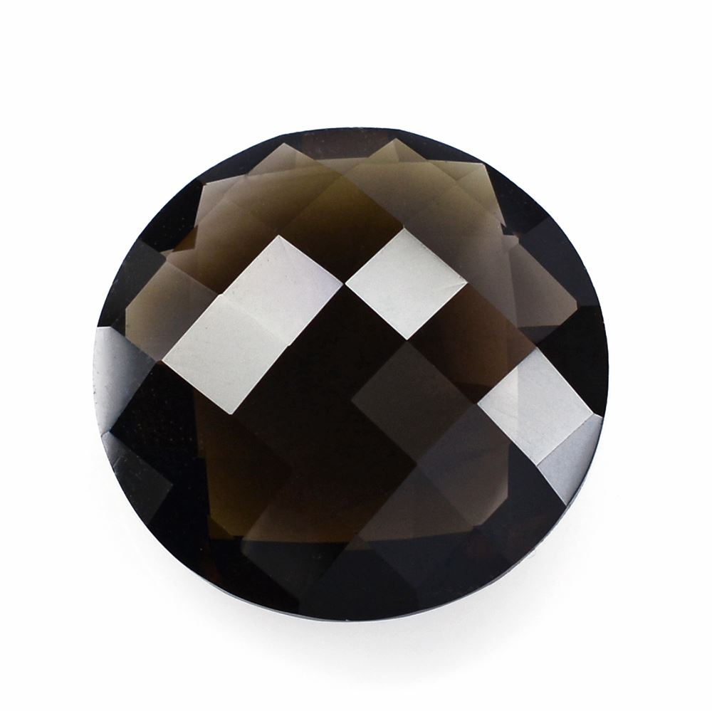 SMOKY QUARTZ BRIOLETTE ROUND 18MM 13.25 Cts.