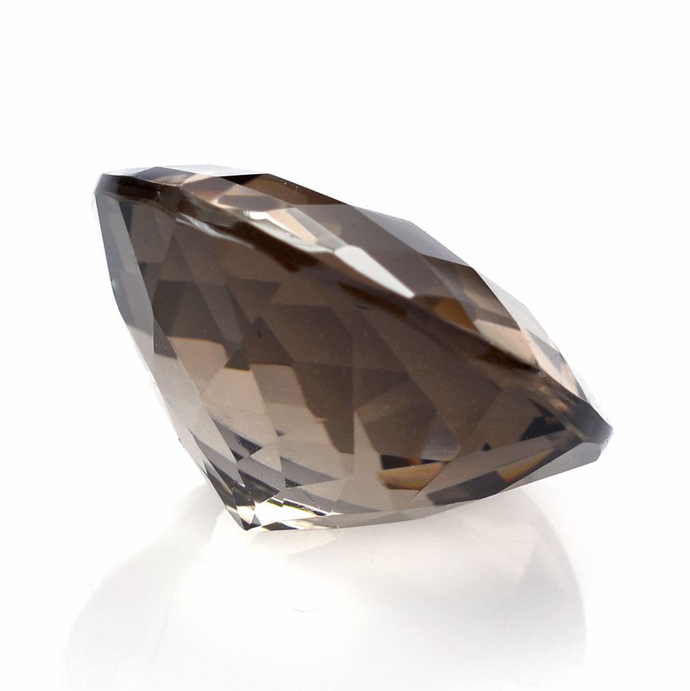 SMOKY QUARTZ CHECKER CUT ROUND 18MM 18.00 Cts.
