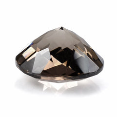 SMOKY QUARTZ CHECKER CUT ROUND 18MM 18.00 Cts.