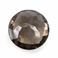 SMOKY QUARTZ CHECKER CUT ROUND 18MM 18.00 Cts.