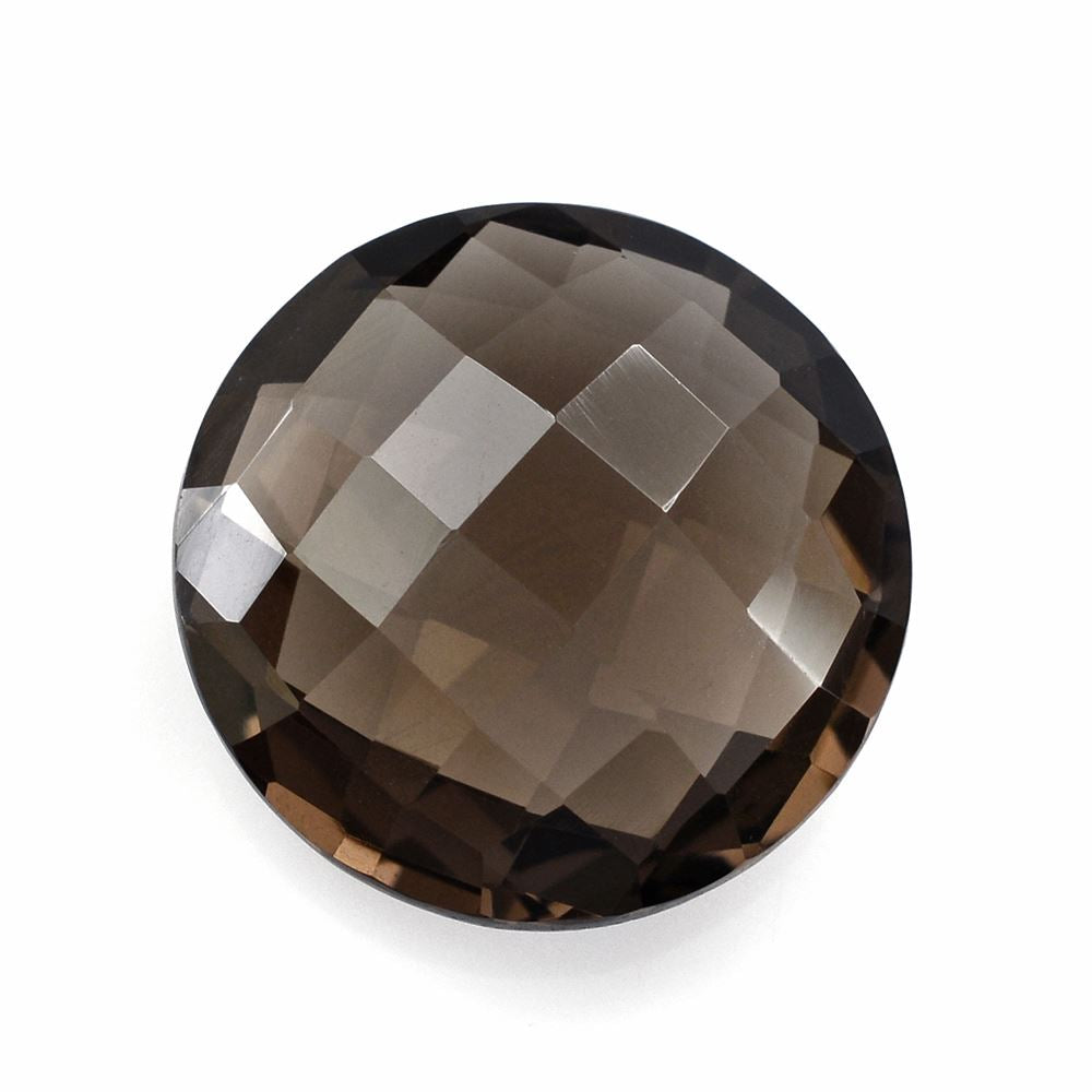 SMOKY QUARTZ BRIOLETTE ROUND 18MM 15.63 Cts.