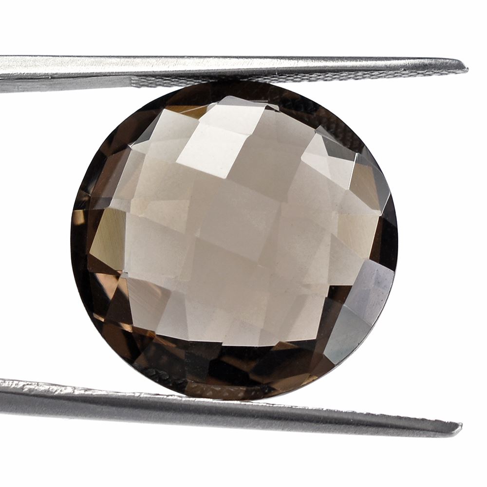 SMOKY QUARTZ BRIOLETTE ROUND 18MM 15.63 Cts.