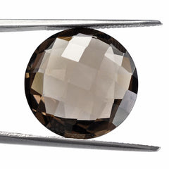 SMOKY QUARTZ BRIOLETTE ROUND 18MM 15.63 Cts.