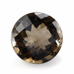 SMOKY QUARTZ CHECKER CUT ROUND 18MM 18.00 Cts.