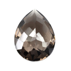 SMOKY QUARTZ CHECKER CUT PEAR 20X15MM 14.09 Cts.