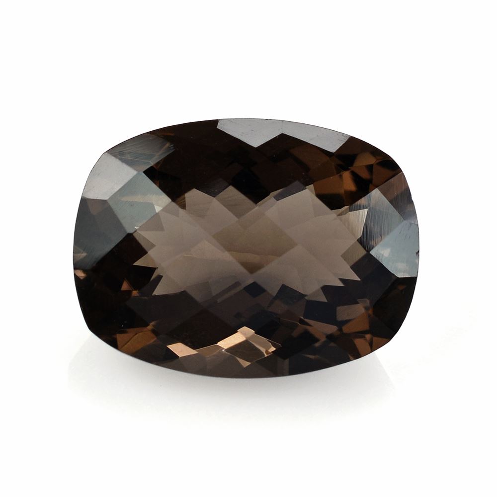 SMOKY QUARTZ CHECKER CUT CUSHION 20X15MM 16.00 Cts.