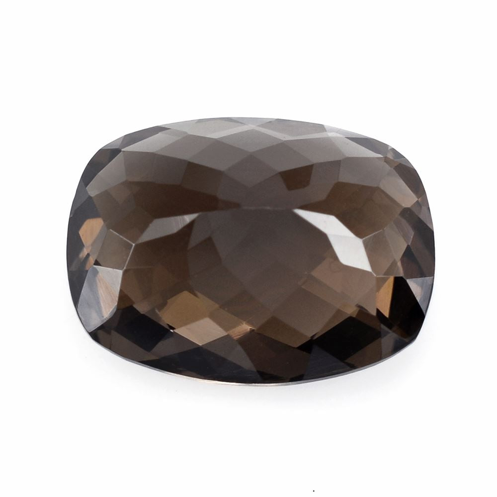 SMOKY QUARTZ CHECKER CUT CUSHION 20X15MM 16.00 Cts.