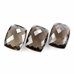 SMOKY QUARTZ BRIOLETTE CUSHION 16X12MM 8.50 Cts.