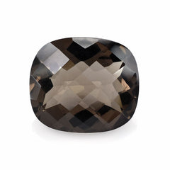 SMOKY QUARTZ CHECKER CUT CUSHION CAB 16X14MM 11.20 Cts.
