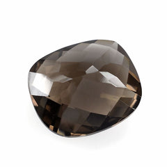 SMOKY QUARTZ CHECKER CUT CUSHION CAB 16X14MM 11.20 Cts.