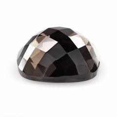 SMOKY QUARTZ CHECKER CUT CUSHION CAB 17MM 17.03 Cts.