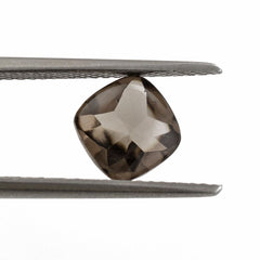 SMOKY QUARTZ BUFFTOP CUSHION 7MM 1.38 Cts.