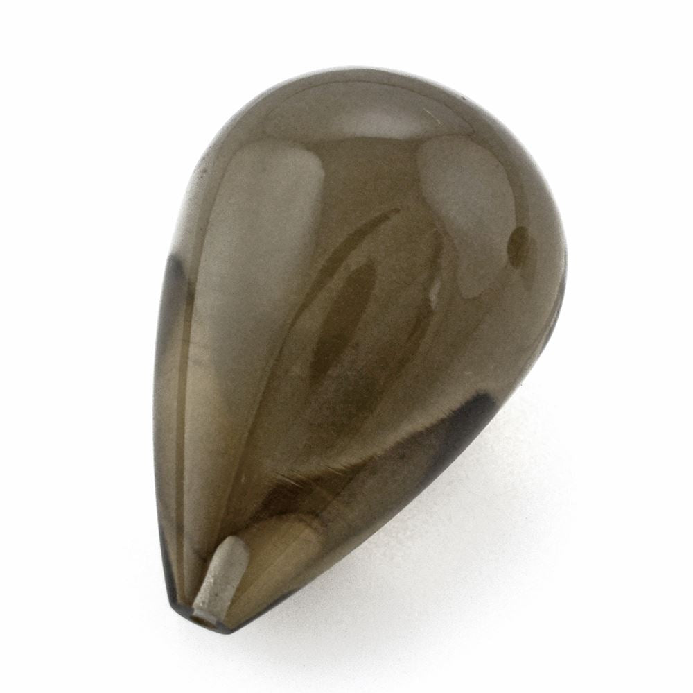 SMOKY QUARTZ PLAIN DROP (HALF DRILL) 30X20MM 72.30 Cts.
