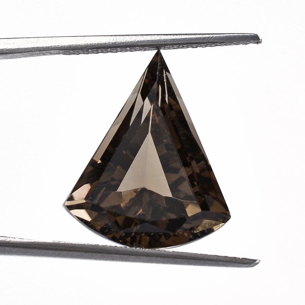 SMOKY QUARTZ FANCY CUT PENDULUM 18X15MM 9.97 Cts.