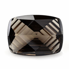 SMOKY QUARTZ FANCY CONCAVE CUSHION 27X20MM 40.35 Cts.