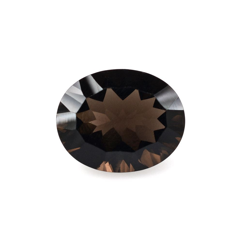 SMOKY QUARTZ CONCAVE CUT OVAL 10X8MM 2.67 Cts.