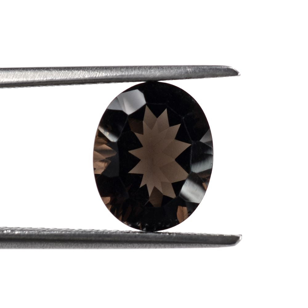 SMOKY QUARTZ CONCAVE CUT OVAL 10X8MM 2.67 Cts.