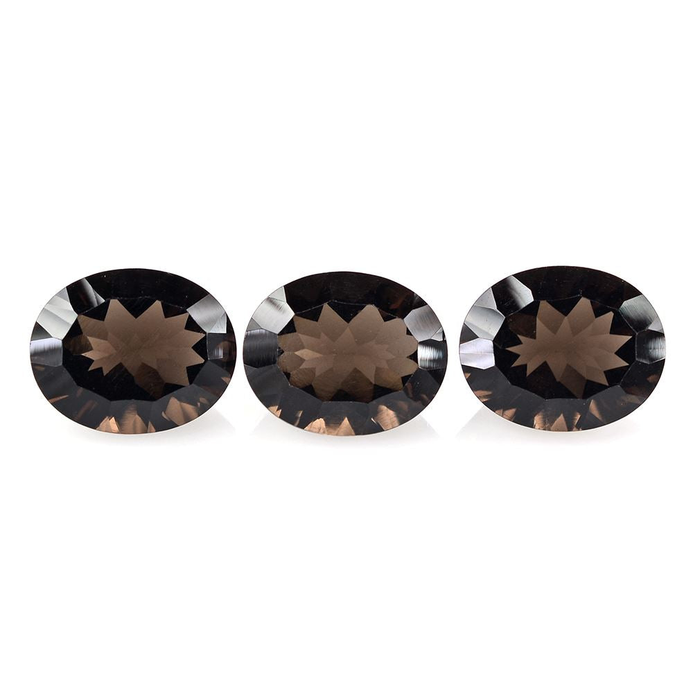 SMOKY QUARTZ CONCAVE CUT OVAL 10X8MM 2.67 Cts.