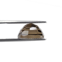 SMOKY QUARTZ IRREGULAR CUT CUSHION CAB 12MM 7.10 Cts.