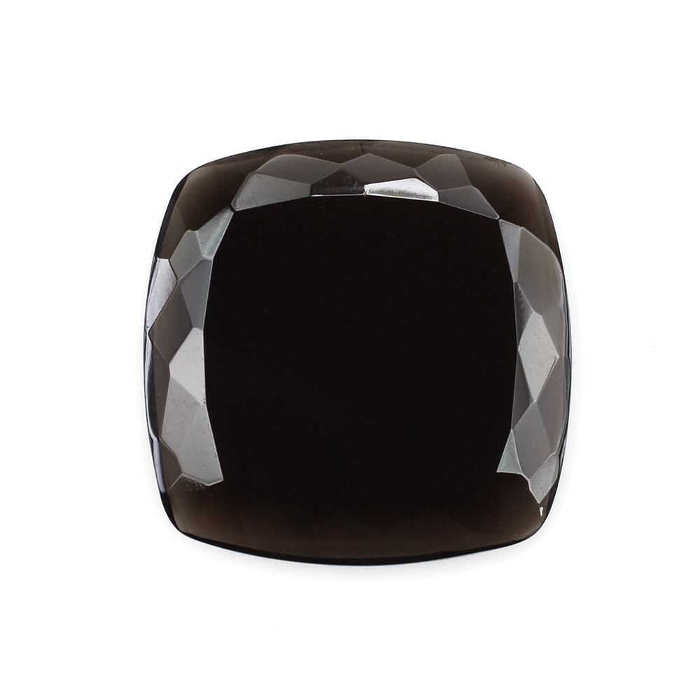 SMOKY QUARTZ TABLE CUT CUSHION CAB 18MM 6.82 Cts.