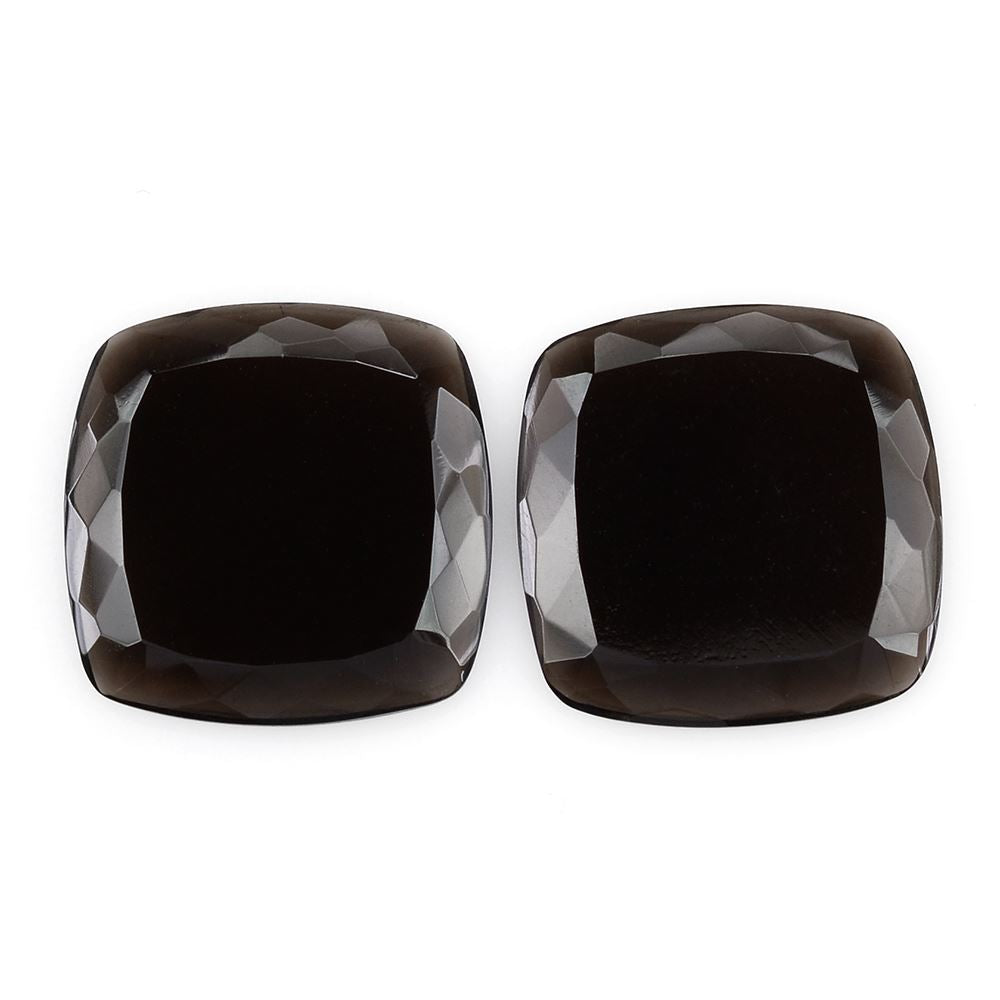 SMOKY QUARTZ TABLE CUT CUSHION CAB 18MM 6.82 Cts.