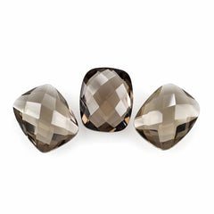 SMOKY QUARTZ BRIOLETTE CUSHION 11X9MM 3.32 Cts.