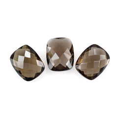 SMOKY QUARTZ BRIOLETTE CUSHION 11X9MM 3.40 Cts.