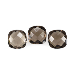 SMOKY QUARTZ BRIOLETTE CUSHION 10MM 3.51 Cts.