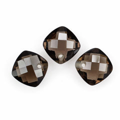 SMOKY QUARTZ BRIOLETTE CUSHION (FULL DRILL) 8MM 1.89 Cts.