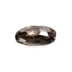 SMOKY QUARTZ HAMMERED CUT CUSHION (FULL DRILL) 14MM 7.33 Cts.