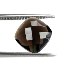 SMOKY QUARTZ BRIOLETTE CUSHION (HALF DRILL) 10MM 3.20 Cts.