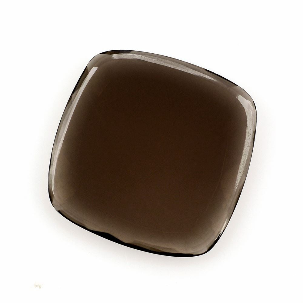 SMOKY QUARTZ TABLE CUT CUSHION CAB (FLAT) 18MM 7.04 Cts.