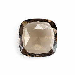 SMOKY QUARTZ ROSE CUT BRIOLETTE CUSHION 15MM 8.96 Cts.