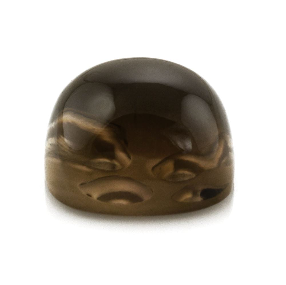 SMOKY QUARTZ SUPPER BUBBLE CUSHION CAB (WITH FRUSTED BOTTOM) 18MM 30.25 Cts.