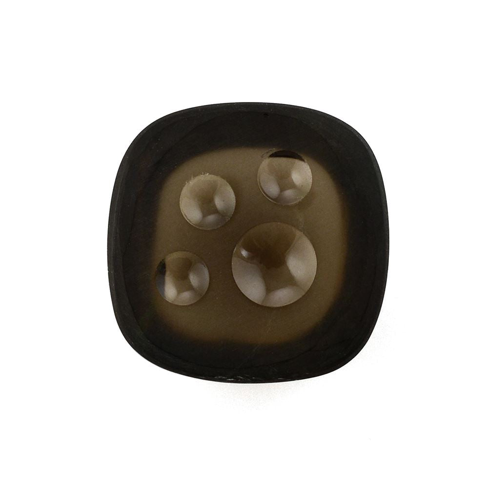 SMOKY QUARTZ SUPPER BUBBLE CUSHION CAB (WITH FRUSTED BOTTOM) 18MM 30.25 Cts.