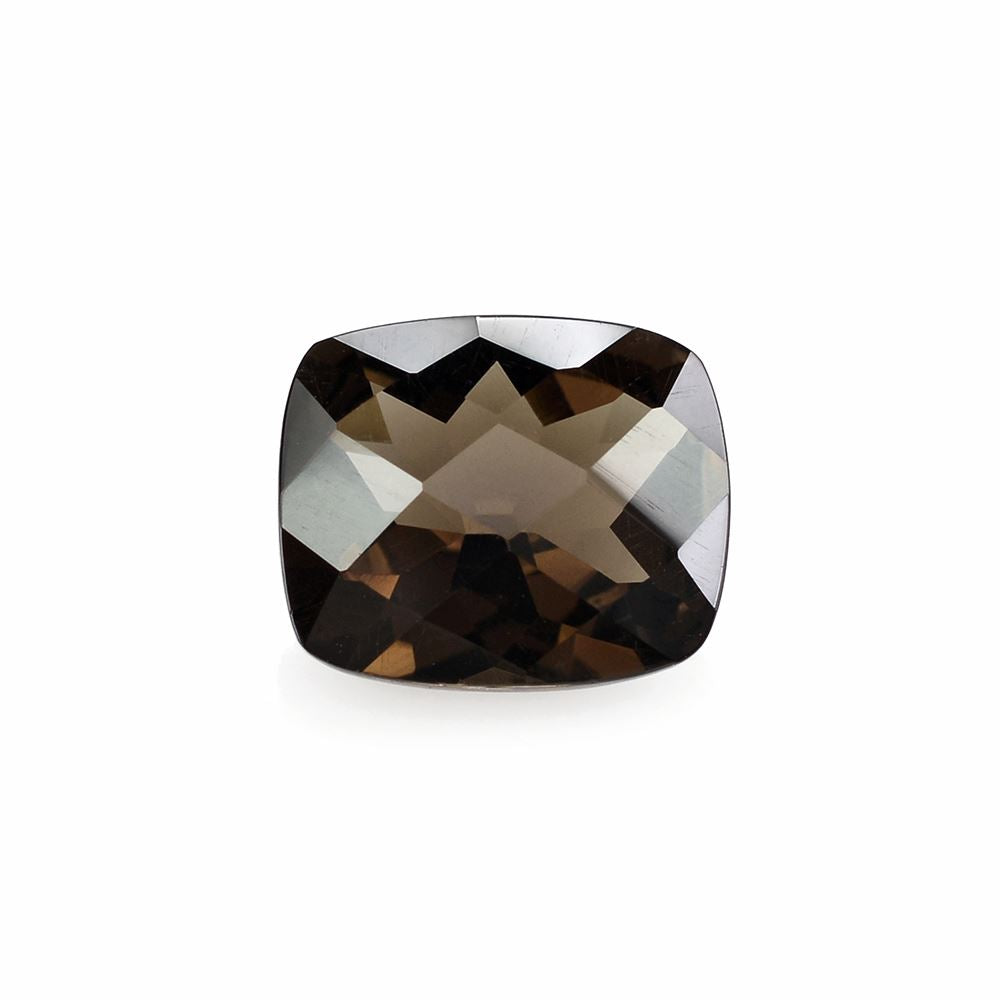 SMOKY QUARTZ CHECKER CUT CUSHION 12X10MM 4.52 Cts.
