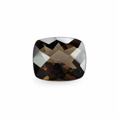 SMOKY QUARTZ CHECKER CUT CUSHION 12X10MM 4.52 Cts.