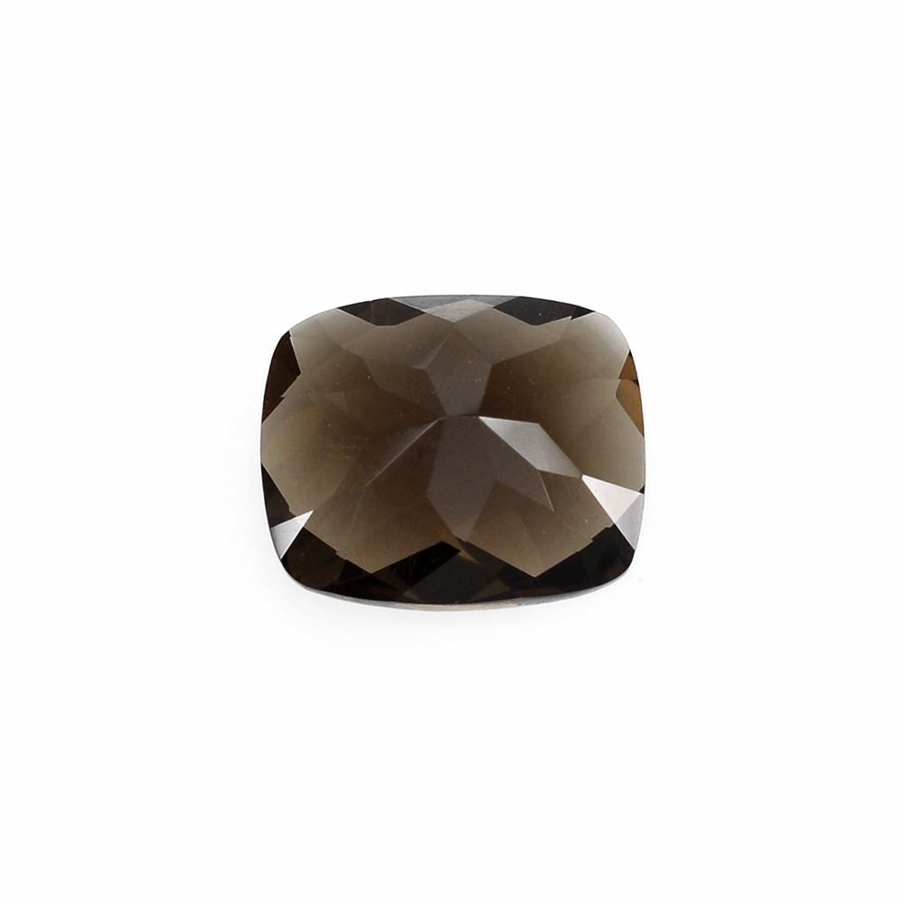SMOKY QUARTZ CHECKER CUT CUSHION 12X10MM 4.52 Cts.