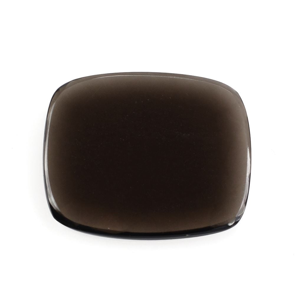 SMOKY QUARTZ TABLE CUT CUSHION CAB (FLAT)22X18MM 8.96 Cts.