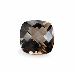 SMOKY QUARTZ CHECKER CUT CUSHION 11MM 4.85 Cts.