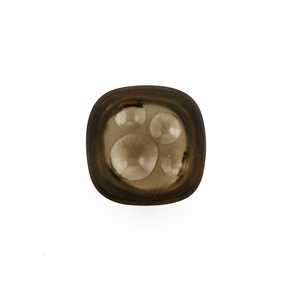 SMOKY QUARTZ SUPPER BUBBLE CUSHION CAB (WITH FRUSTED BOTTOM) 12MM 8.45 Cts.